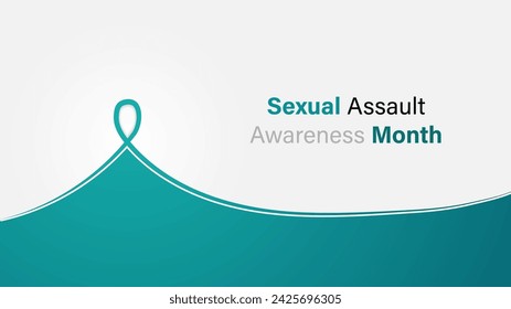Diseño de vector mes de conciencia de agresión sexual