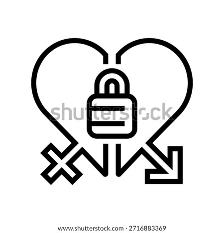 sexual compatibility issues line icon vector. sexual compatibility issues sign. isolated contour symbol black illustration