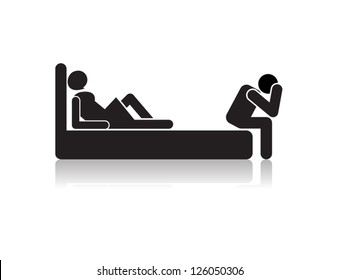  Sexual Dysfunction Man.sign Illustration On White