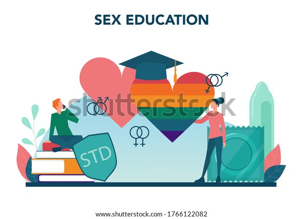 Sexual Education Concept Sexual Health Lesson Stock Vector Royalty Free 1766122082 Shutterstock 9259