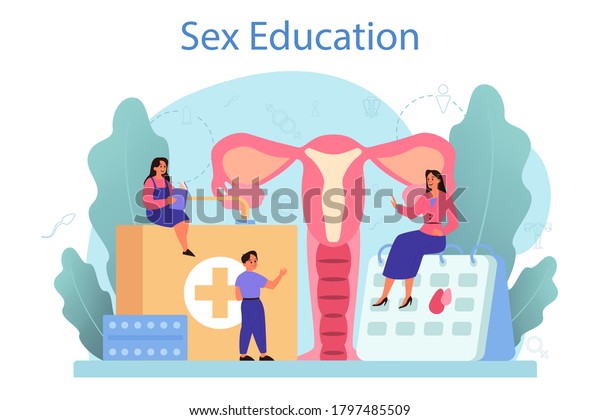 Sexual Education Concept Sexual Health Lesson Stock Vector Royalty