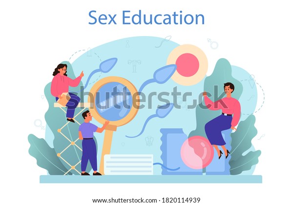 Sexual Education Concept Sexual Health Lesson Stock Vector Royalty