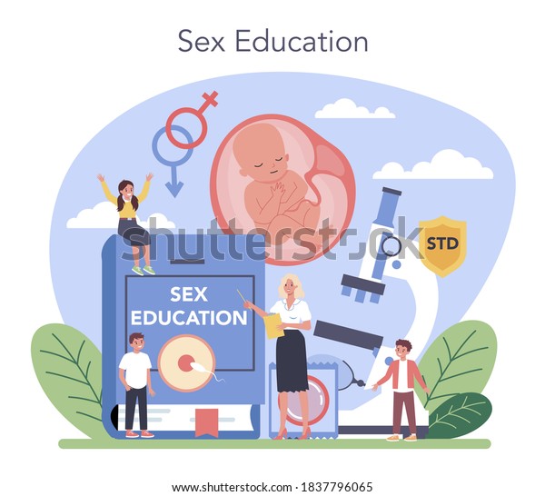 Sexual Education Concept Sexual Health Lesson Stock Vector Royalty Free 1837796065 