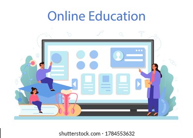 Sexual Education Online Service Or Platform. Sexual Health Lesson For Young People. Online Education. Isolated Vector Illustration