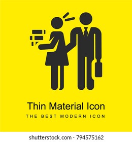 Sexual harassment bright yellow material minimal icon or logo design