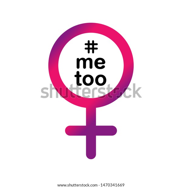 Sexual Harassment Female Gender Symbol Movement Stock Vector