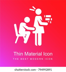 Sexual harassment red and pink gradient material white icon minimal design