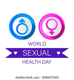 Sexual Health Day Logo Vector Illustration On The Theme Of Sexual Health Awareness Month Observed Each Year During September.