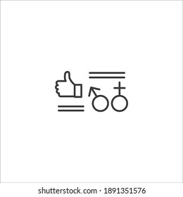 Sexual Health Icon Line Symbol. Isolated Vector Illustration Of Icon Sign Concept For Your Web Site Mobile App Logo UI Design.