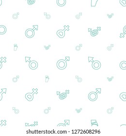 sexual icons pattern seamless white background. Included editable line female, male, booty fitness, man, woman, male and female icons. sexual icons for web and mobile.