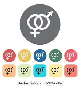 Sexual icons set.Vector Illustration 
