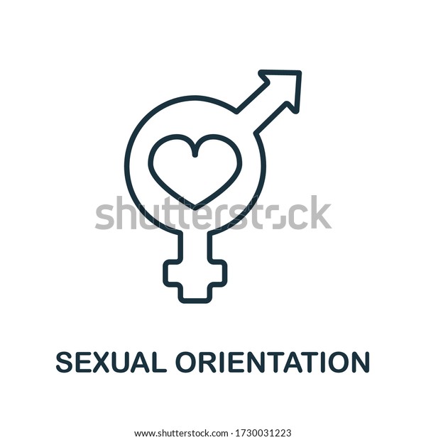 Sexual Orientation Icon Lgbt Collection Simple Stock Vector Royalty