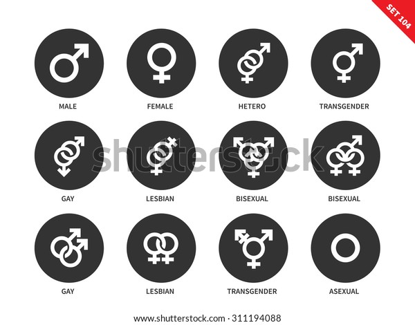 Sexual Orientation Vector Icons Set Gender Stock Vector Royalty Free