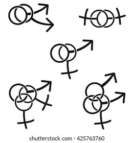 sexual relations with different partners black icons