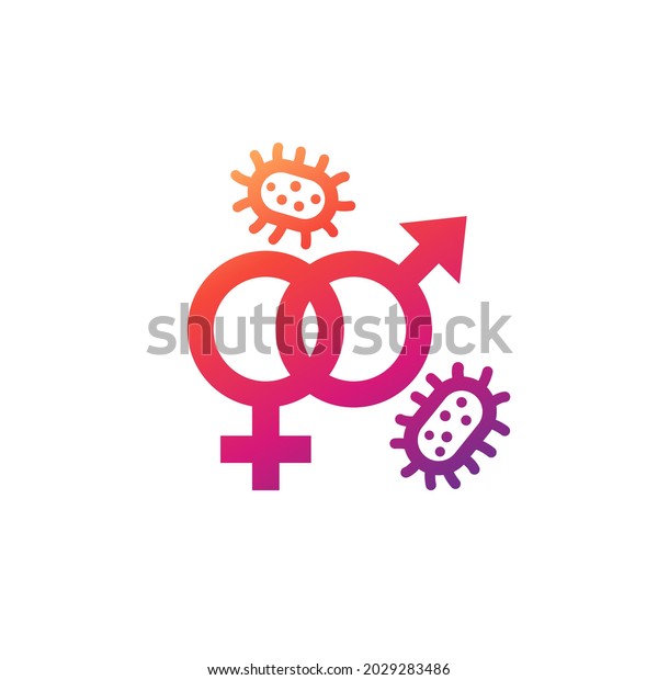Sexual transmitted
disease icon on white