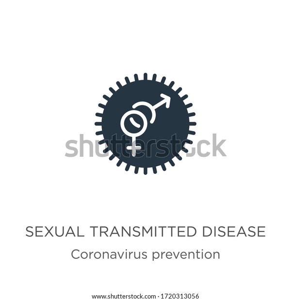 Sexual transmitted disease icon vector. Trendy flat\
sexual transmitted disease icon from Coronavirus Prevention\
collection isolated on white background. Vector illustration can be\
used for web and 
