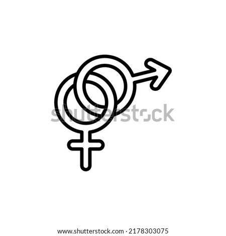Sexual Wellness icon in line style. Sexual Wellness vector illustration.