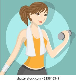 sexy babe do some workout