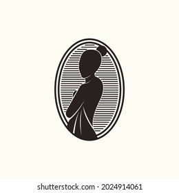 sexy y hermoso logo de una mujer. ilustración vectorial para logotipo o mascota
