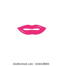Plantilla de labios de belleza sexy diseño vectorial