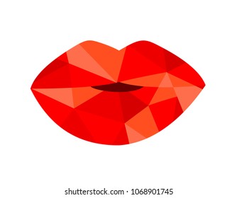 Sexy biting red lips vector colorful illustration design art kiss