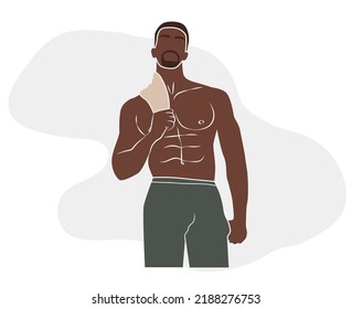 Sexy Black Man Naked Torso Stock Vector Royalty Free Shutterstock