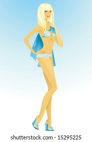 Sexy blond in bikini