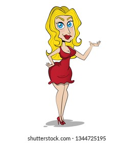 Sexy blonde talking