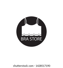 Sexy bra store logo vector illustration