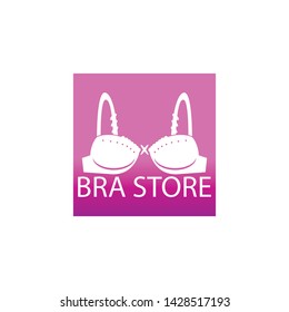 Sexy bra store logo vector illustration