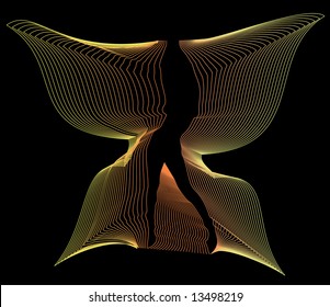 sexy butterfly in vector