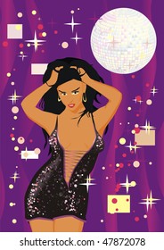 Sexy Dancing Girl Stock Vector (Royalty Free) 47872078 | Shutterstock