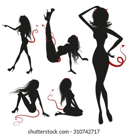 Sexy devil silhouettes