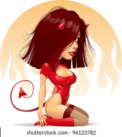 sexy devil vector illustration
