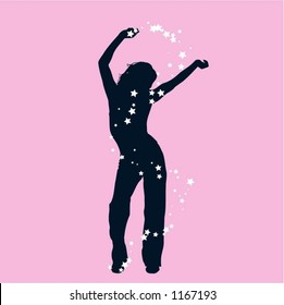 Sexy dança feminina - vetor