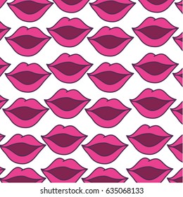 sexy female lips pattern