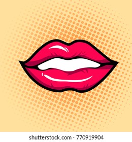 Mouth Design Over Dotted Background Vector Stock Vector (Royalty Free ...