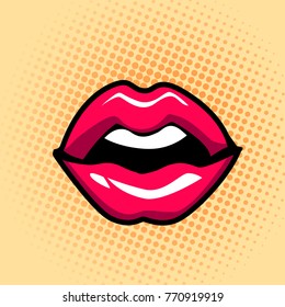 Mouth Design Over Dotted Background Vector Stock Vector (Royalty Free ...