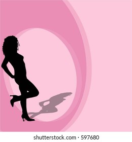 Sexy female pose - vector