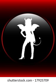 Sexy female representing the devil himself