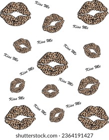 
PATRÓN TEXTIL DE NIÑA SEXY CON DISEÑO LEOPARD Y LIPS