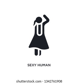 sexy human isolated icon. simple element illustration from feelings concept icons. sexy human editable logo sign symbol design on white background. can be use for web and mobile