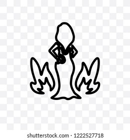 sexy human vector linear icon isolated on transparent background, sexy human transparency concept can be used for web and mobile