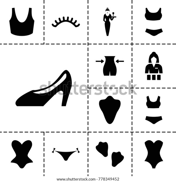 Sexy Icons Set 13 Editable Filled Stock Vector Royalty Free 778349452