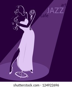 sexy jazz singer poster template