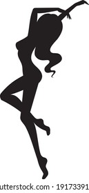 Sexy lady. Vector art. Beautiful body. Elegance and passion.
