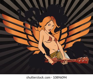dama sexy y alas