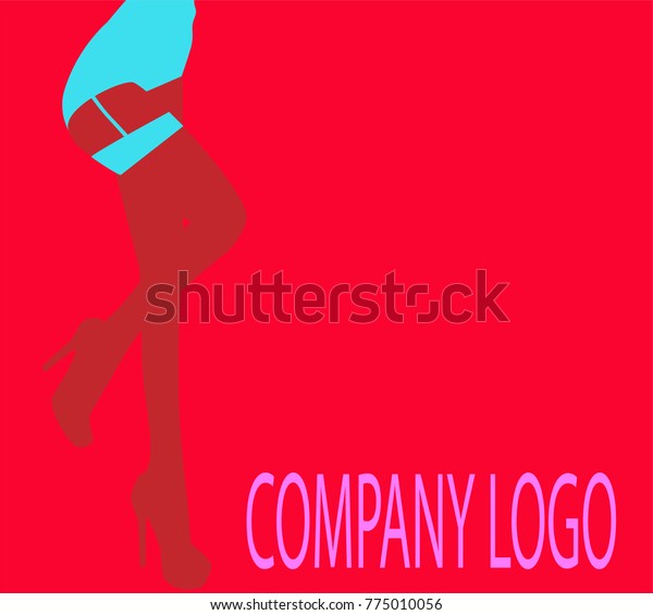 Sexy Legs Company Logo Pop Art Stock Vector Royalty Free