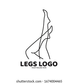 sexy legs logo vector outline