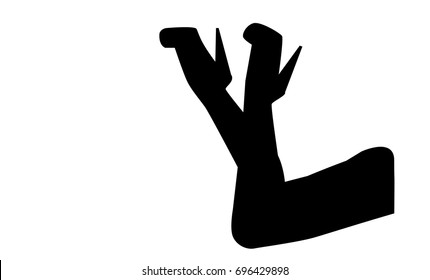 Sexy legs silhouette vector 